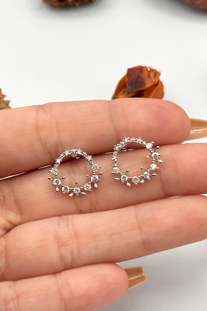 CZ Wreath Stud Earrings