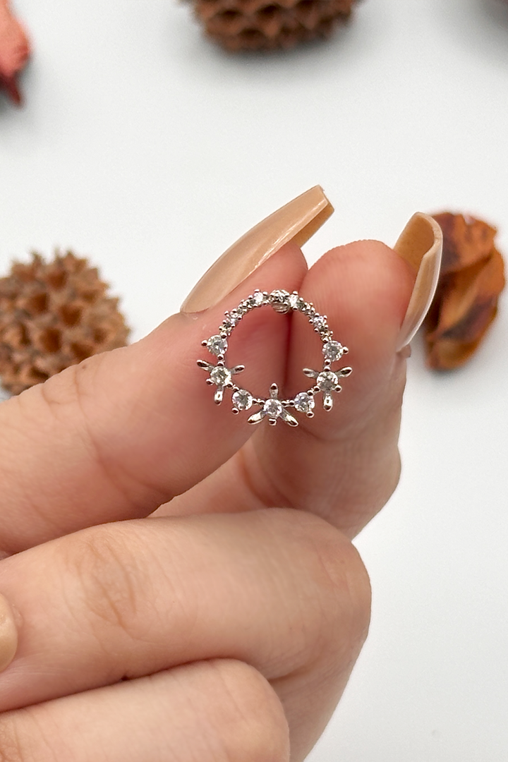 CZ Wreath Stud Earrings