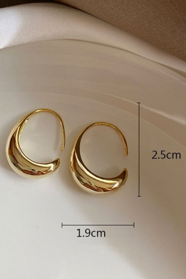 Gold Crescent Moon Hoops for Women - Fashionable and Unique