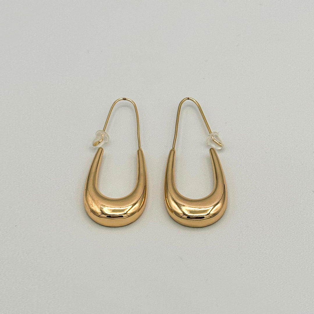 Sleek Silver U-Shaped Drop Earrings for Women - Perfect for Everyday Wear or Special Occasions