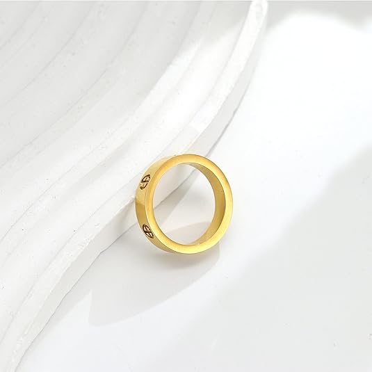 Classic Simple Plated Ring, Fashion Accessories for Both Men & Women, Fashion Jewelry, Trendy All-match & Exquisite