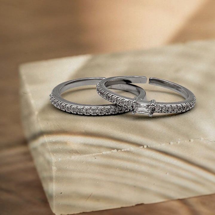 Dainty Double  Adjustable Ring