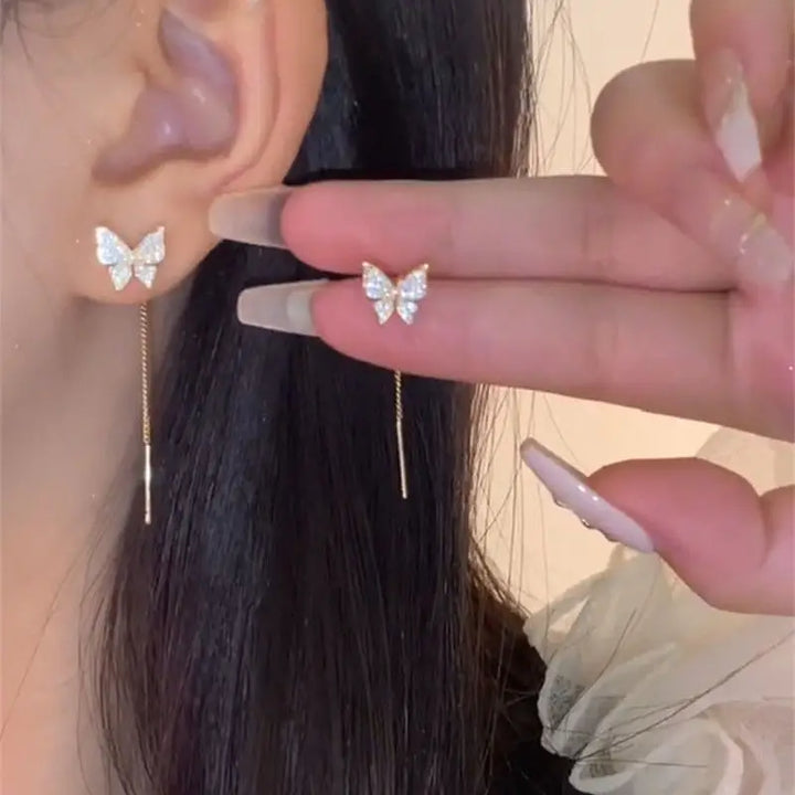 Butterfly Earrings for Women, Girls - Vibrant Butterfly Stud Earrings, Trendy Butterfly Earrings-Ideal Holiday and Birthday Party Gift