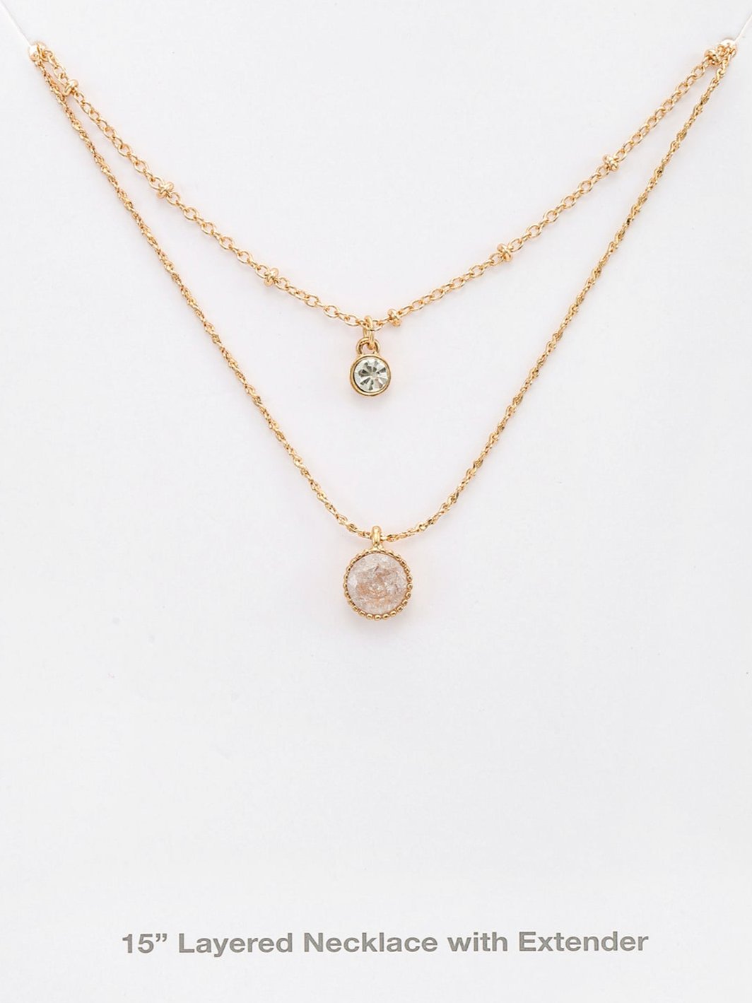 Layered Necklace with Cubic Zirconia | Cubic Zirconia Necklace, Layered Necklace